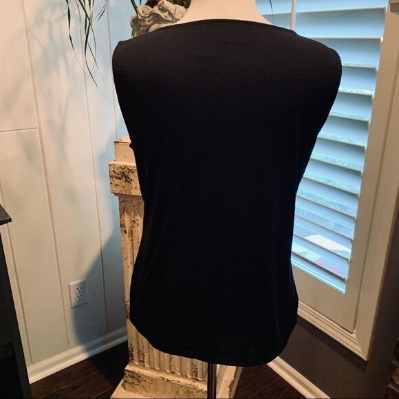 Black Sleeveless Ruffled Tank Top - Picture 6 of 6